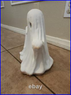 S/3 Pottery Barn Handcrafted Ceramic MINI SHORT TALL Ghost Luminary Halloween