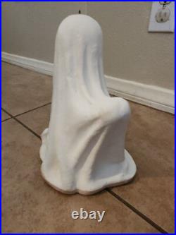 S/3 Pottery Barn Handcrafted Ceramic MINI SHORT TALL Ghost Luminary Halloween