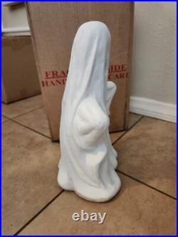 S/3 Pottery Barn Handcrafted Ceramic MINI SHORT TALL Ghost Luminary Halloween