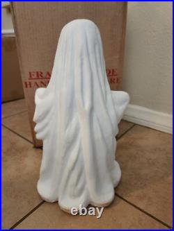 S/3 Pottery Barn Handcrafted Ceramic MINI SHORT TALL Ghost Luminary Halloween