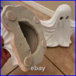 S/3 Pottery Barn Handcrafted Ceramic MINI SHORT TALL Ghost Luminary Halloween