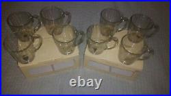 S/8 pottery barn reindeer glasses mugs goblets juice coffee beverage