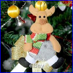 Saim Cute Christmas Santa Snowman Deer Decorations Christmas Tree Ornaments 12pc