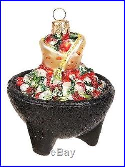 Salsa Bowl with Tortillas Polish Glass Christmas Ornament New Tree Decoration