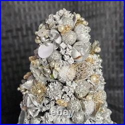 Salzburg Creations Holiday/Winter Tree Set of 3 Silver Wired Topiary Christmas
