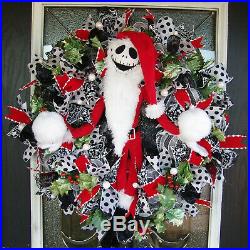 Sandy Claws Jack Skellington Nightmare Before Christmas Wreath NBC Holiday Decor