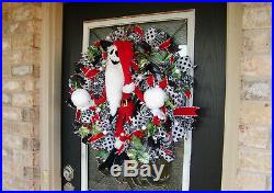 Sandy Claws Jack Skellington Nightmare Before Christmas Wreath NBC Holiday Decor