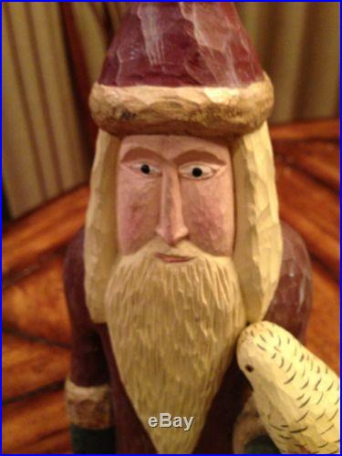 Santa Americana Father Christmas carvingextraordinary folk artist Sieburth