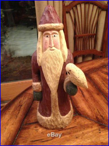Santa Americana Father Christmas carvingextraordinary folk artist Sieburth