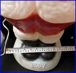 Santa Claus Blow Mold Candy Cane Lighted Christmas 31 General Foam Vtg