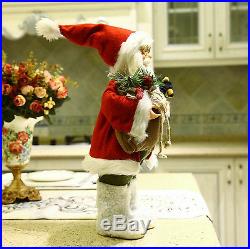 Santa Claus Figure Handmade Christmas Home Luxury Decoration Xmas Ornament 16.5