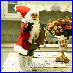 Santa Claus Figure Handmade Christmas Home Luxury Decoration Xmas Ornament 16.5