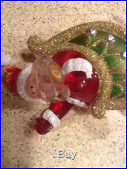 Santa Claus in Sled or Sleigh Christmas Holiday Night Light NIB