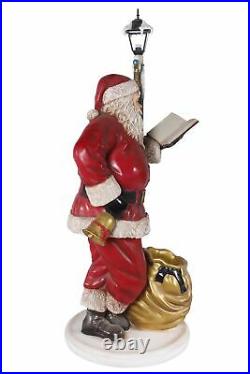Santa Claus with Lamp Post Christmas Decor Life Size 6.5FT Christmas Decor