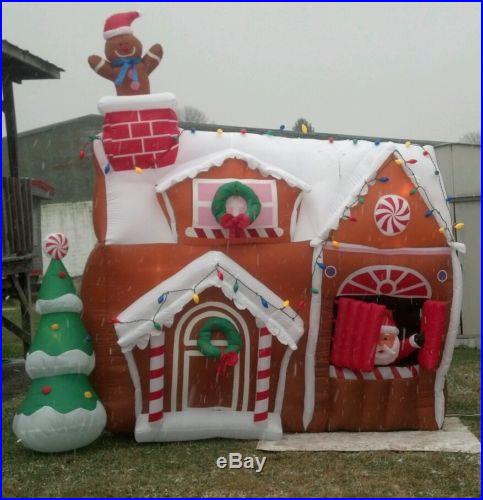 Santa Gingerbread House inflatable BRAND NEW Christmas air blown