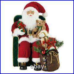 Santa In Chair Christmas Indoor Decoration 30 Traditional Sitting Fabric