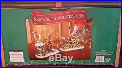 Santa Sleigh With Reindeer Members Mark New In Box NIB Rare HTF