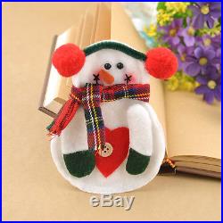 Santa Snowman Christmas Silverware Holder Pocket Holiday Party Decor 8pcs