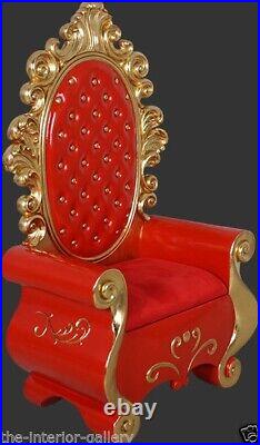 Santa Throne Chair Christmas Decor Red and Gold Santa Throne Santa Chair