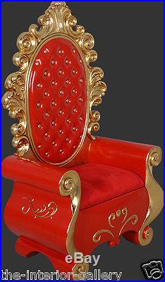 Santa Throne Chair Christmas Decor Red and Gold Santa Throne Santa Chair