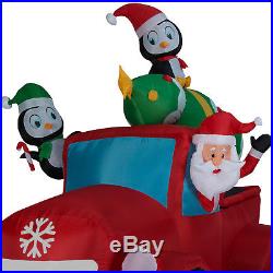 Santa Truck Retro Christmas Tree 8 ft Airblown Inflatable Outdoor Holiday Decor