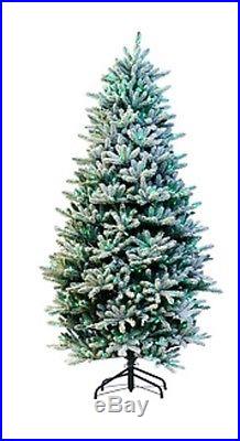 Santa's Best 7.5' Flocked Balsam Fir RGB 2.0 Green Christmas Tree H208527