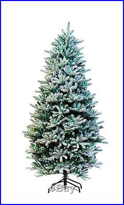 Santa's Best 7.5' RGB 2.0 Flocked Balsam Fir Christmas Tree H208527
