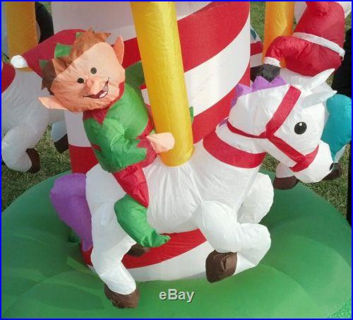 Santa's Christmas Carousel inflatable BRAND NEW air blown Holiday
