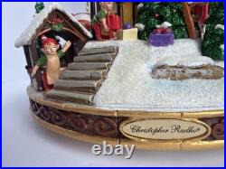 Santa's Fly by Snowglobe by Christopher Radko Christmas Music Box Airplane