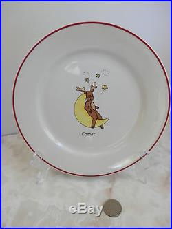 Santa's REINDEER Plates Dishes LTD Commodities Set Of 8 Christmas Holiday Decor