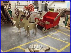 Santa's Sleigh PLYWOOD Large sit in Christmas Wooden Take Apart 1500 mm long
