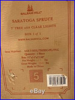 Sarahtoga Spruce, Balsam Hill, 7 Foot Tree With Clear Lights, Item Number