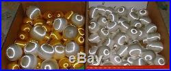 Satin Ball Christmas Ornaments For Decorating Gold White Lot of 131 Two Sizes