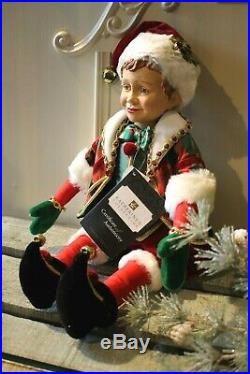 Schöner Katherine´s Collection Elf Wichtel Weihnachtself Junge Puppe Figur 50cm