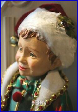 Schöner Katherine´s Collection Elf Wichtel Weihnachtself Junge Puppe Figur 50cm