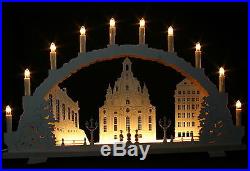 Schwibbogen Frauenkirche Dresden 70cm mit LED Vorbeleuchtung Erzgebirge