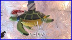 Sea Turtle Ceramic Christmas Tree Ornament Coastal Beach Holiday