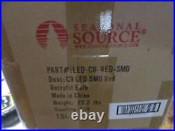 Seasonal Source C9 Red LED Bulbs E17 Bases LED-C-RED-SMD 130 volt box of 500
