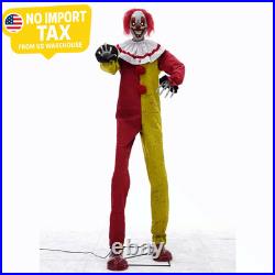 Seasonal Visions Animated Pesky The Clown Halloween Decoration 7 ft Multicol