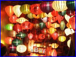 Set 20 Vietnamese silk lanterns 40cm for Christmas Garden decoration