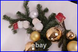 Set/2 60 Pottery Barn Gold & Silver Ornament Pine garland, Christmas (10 feet)
