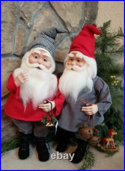 Set 2 NWT 20 Santa’s Elves ELF Red Gray Christmas Figure Display Prop