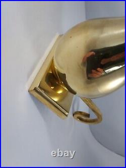 Set 4 Large PEAR Brass Long Arm Stocking Holder Hangers Mantle Hook Holiday
