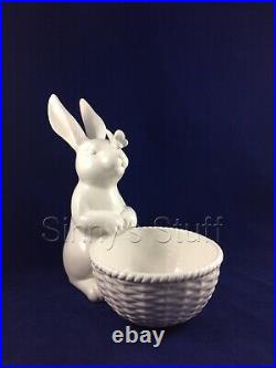 Set/4 Williams Sonoma Easter Sculptural Bunny Butterfly Serve Bowls Butter Dish