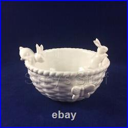 Set/4 Williams Sonoma Easter Sculptural Bunny Butterfly Serve Bowls Butter Dish