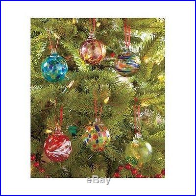 Set 6 Art Glass Ornaments Gift Box Christmas Tree Decoration Ornaments Decor Art
