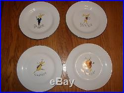 Set 8Pottery Barn Christmas Reindeer 11 Dinner Plates DDPV CCDB -New withHat Box