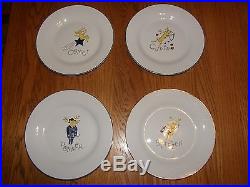 Set 8Pottery Barn Christmas Reindeer 11 Dinner Plates DDPV CCDB -New withHat Box