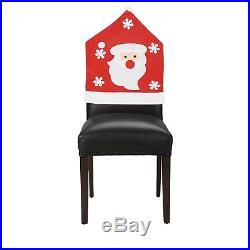 Set Of 12 PCS Christmas Chair Hat Back Cover Dinner Dining Table Decoration Gift