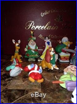 Set Of 17 Porcelain Treasures Disney Ornaments